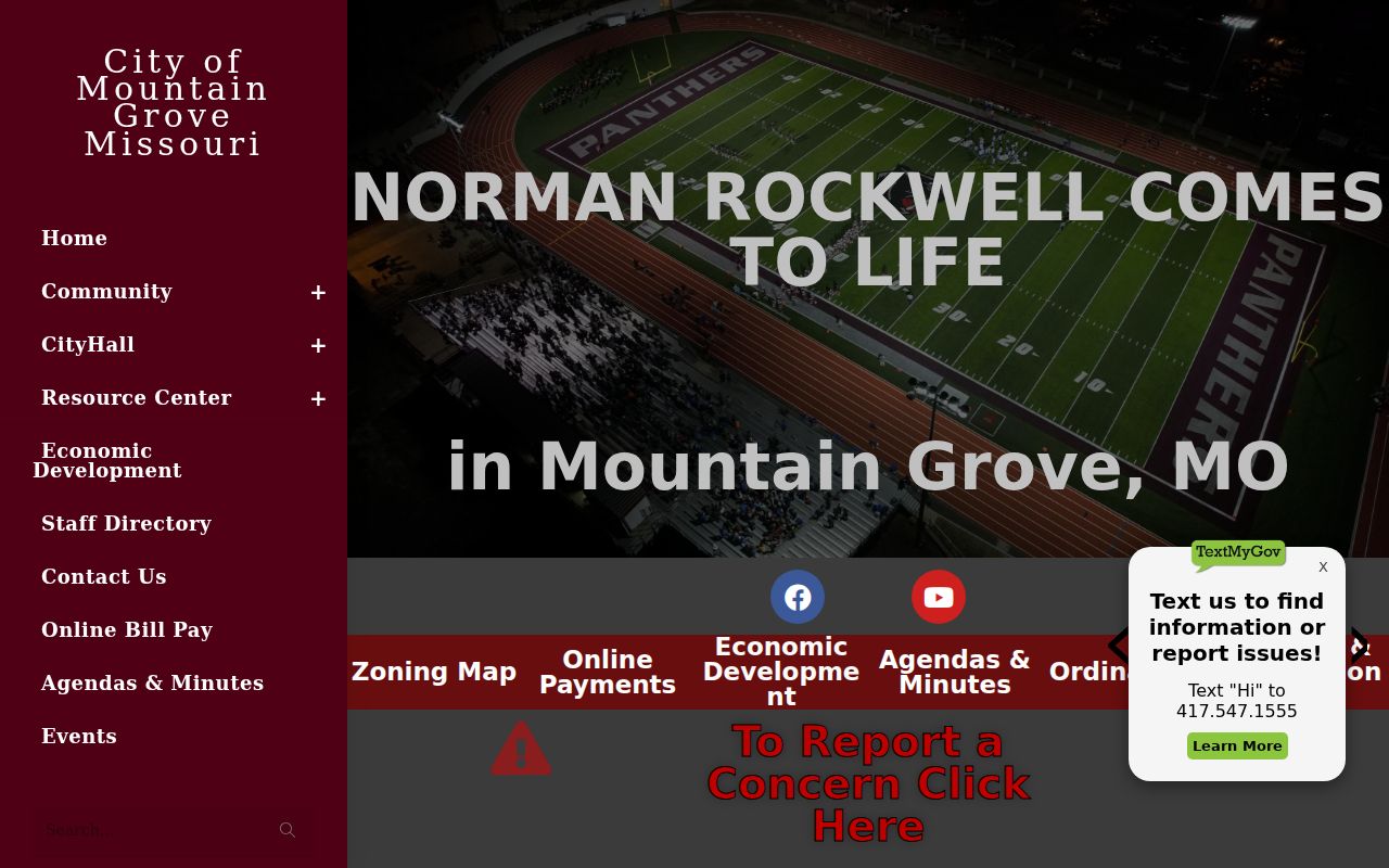 Mountain Grove warrant records City Hall route